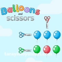ücretsiz Balloons and scissors oyna