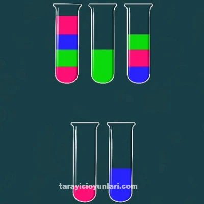 Water Sorting Color in the bottle